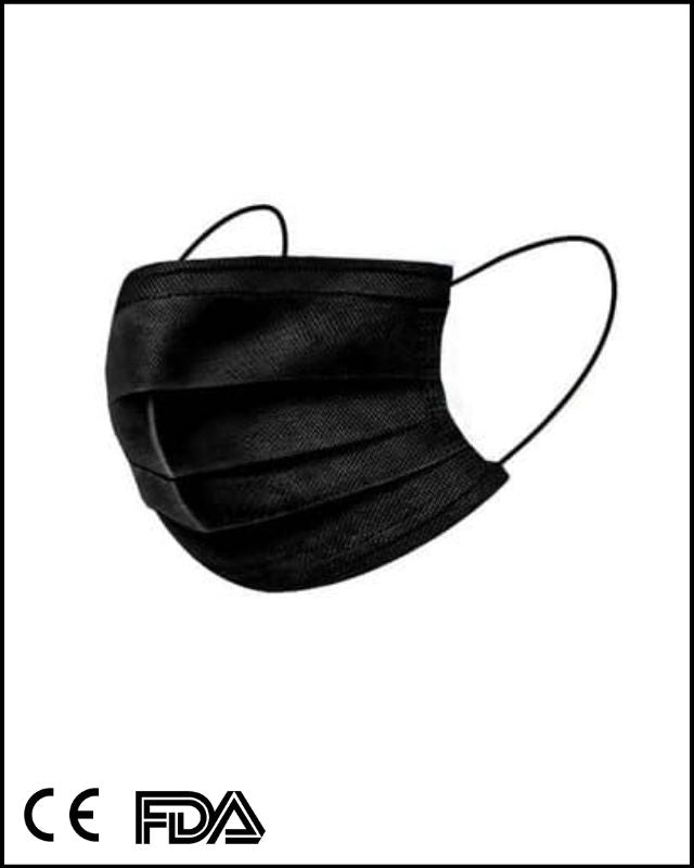 CE Approved 3 Ply Surgical Masks (Black)