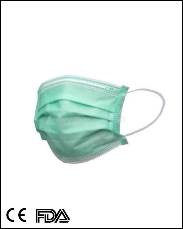 CE Approved 3 Ply Surgical Masks (Green)